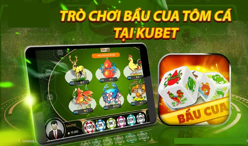 Game Bầu Cua Tôm Cá Kubet là game cá cược đen đỏ